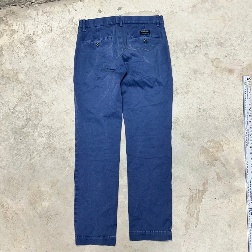 Banana‎ Republic Aiden Slim Fit Chinos Pants Blue Mens 30x32 Flat Front Casual